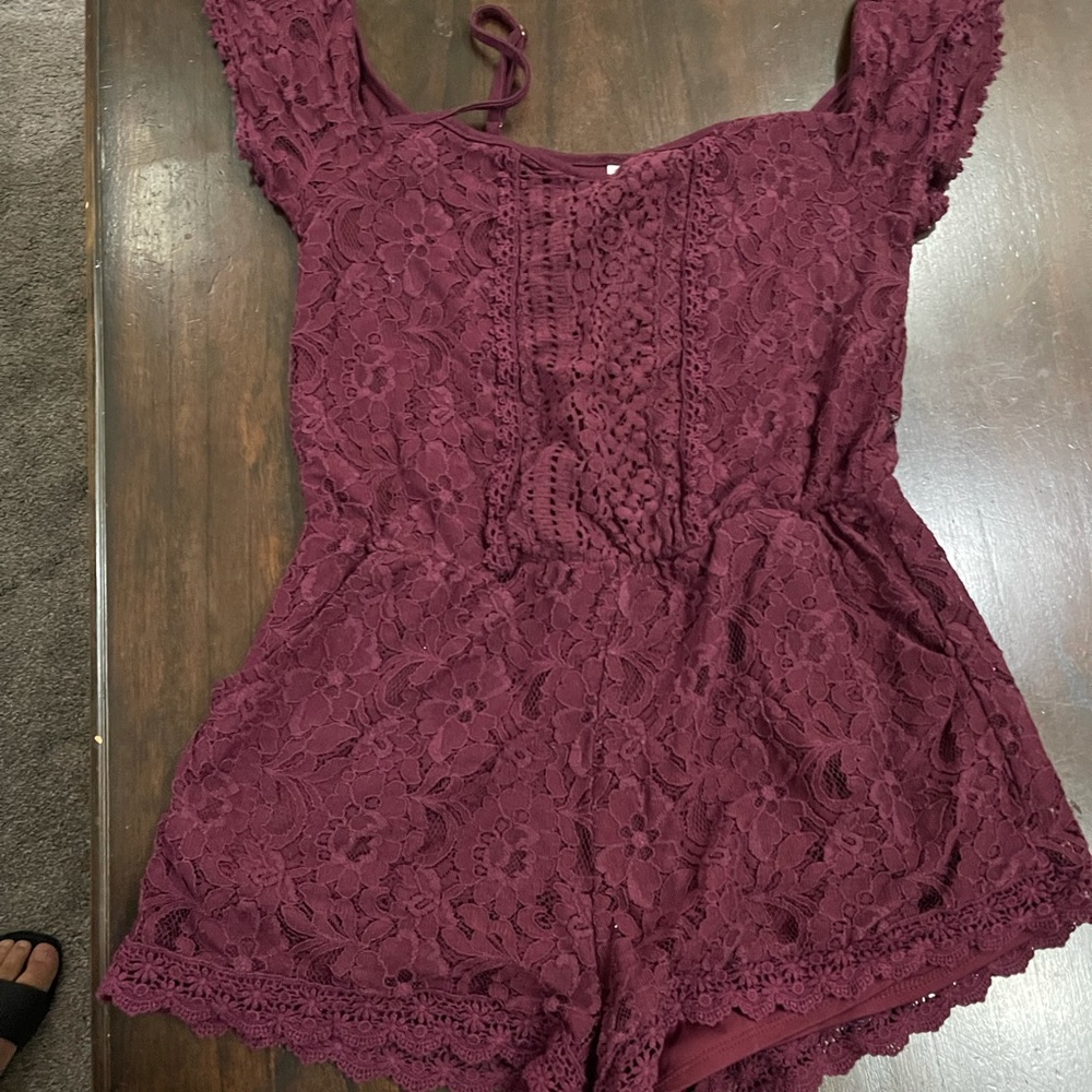 Girls flower print rompers size small